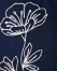 Floral Embroidery Cuban Collar Shirt, Navy, swatch